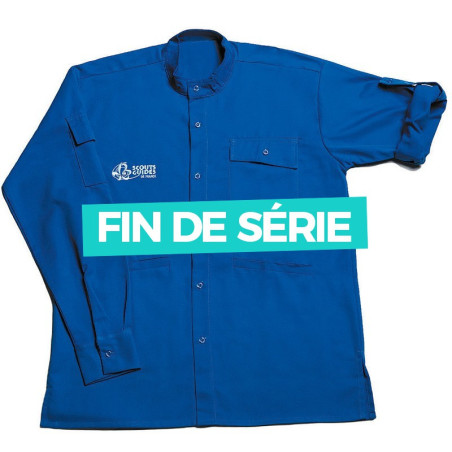 Chemise bleue Scouts/ Guides - modèle chef/ cheftaine