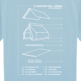 T-shirt "Hôtel 5 étoiles" - bleu ciel