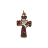 Croix pendentif colombe rouge - 3,3 cm