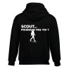 Sweat-shirt avec zip « Scout, pourquoi pas toi ? » noir - enfant