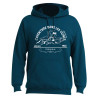 Sweat-shirt « L'aventure dans les veines » bleu canard