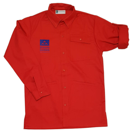 Chemise rouge nouveau logo - Pionniers/ Caravelles