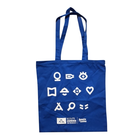 Tote bag Scouts - Guides - bleu