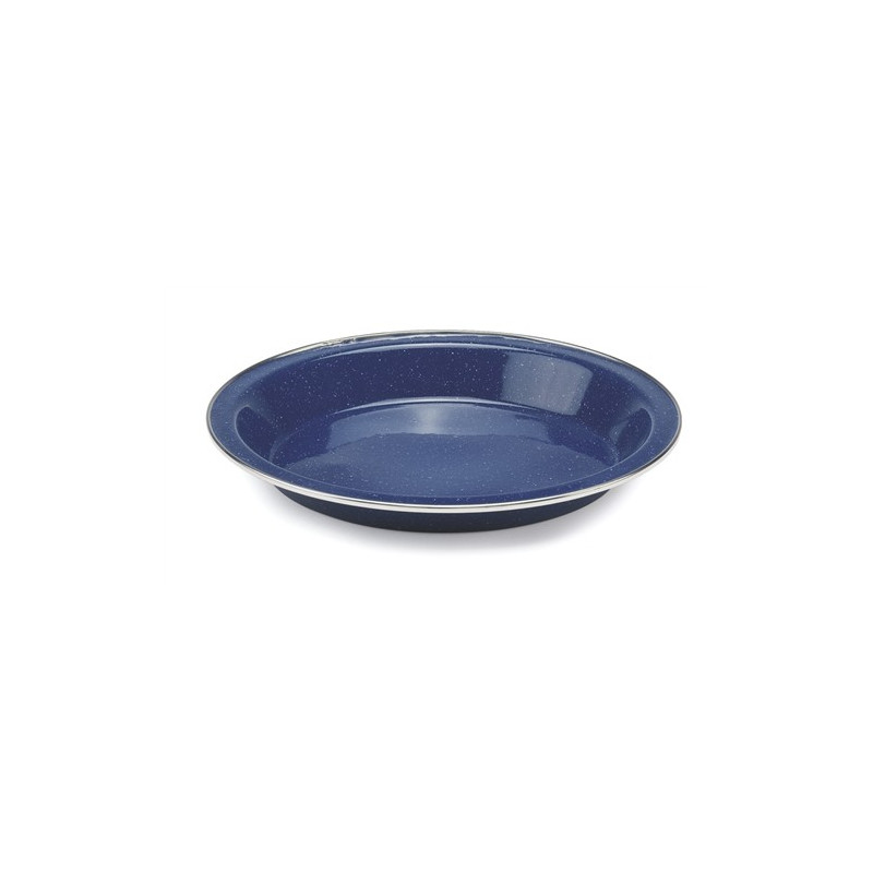 Assiette plate émaillée bleue 25 cm 